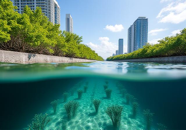 Successfully implemented mangrove restoration for coastal protection